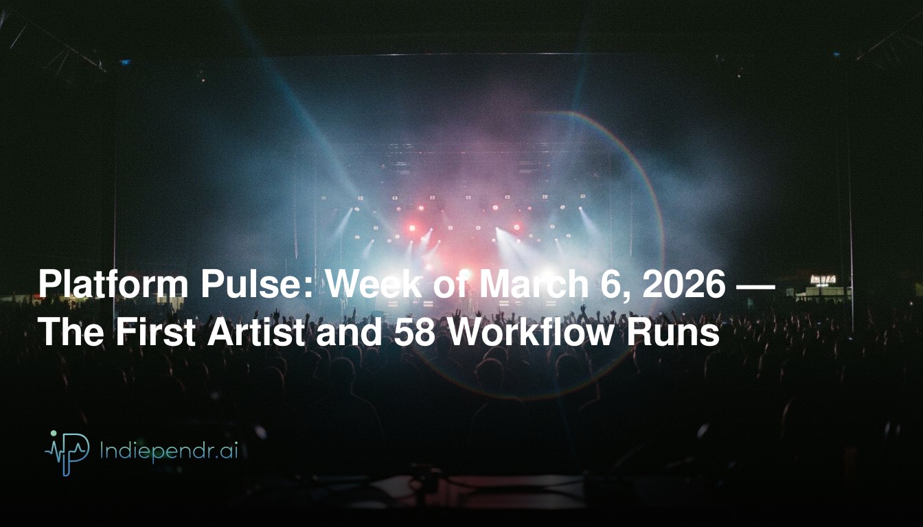 Platform Pulse: Week of March 6, 2026 — The First Artist and 58 Workflow Runs